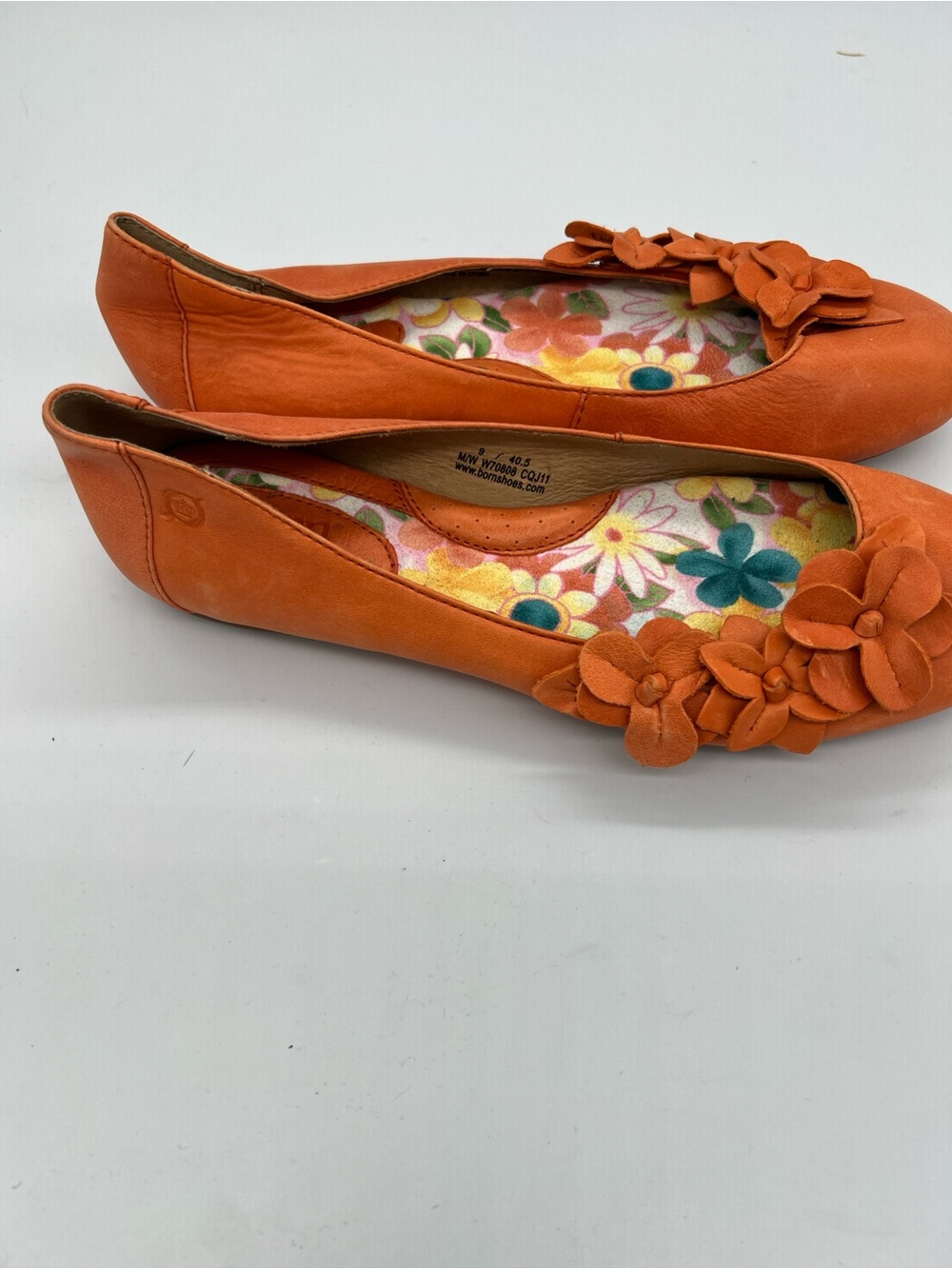 Born Women’s Orange Floral Ballet Flats - Picture 4 of 8